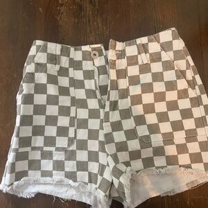 Papermoon Brown and White Bermudas Stylish Shorts